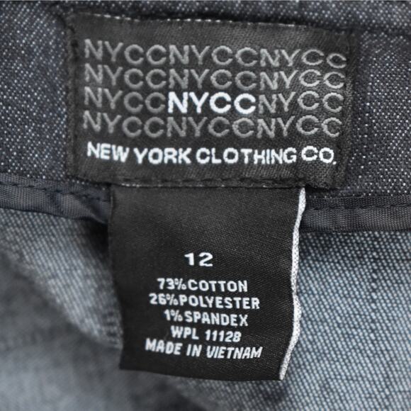 Y2K vintage dark wash studded stretch denim jean skirt size 12/33 large casual - Picture 4 of 5